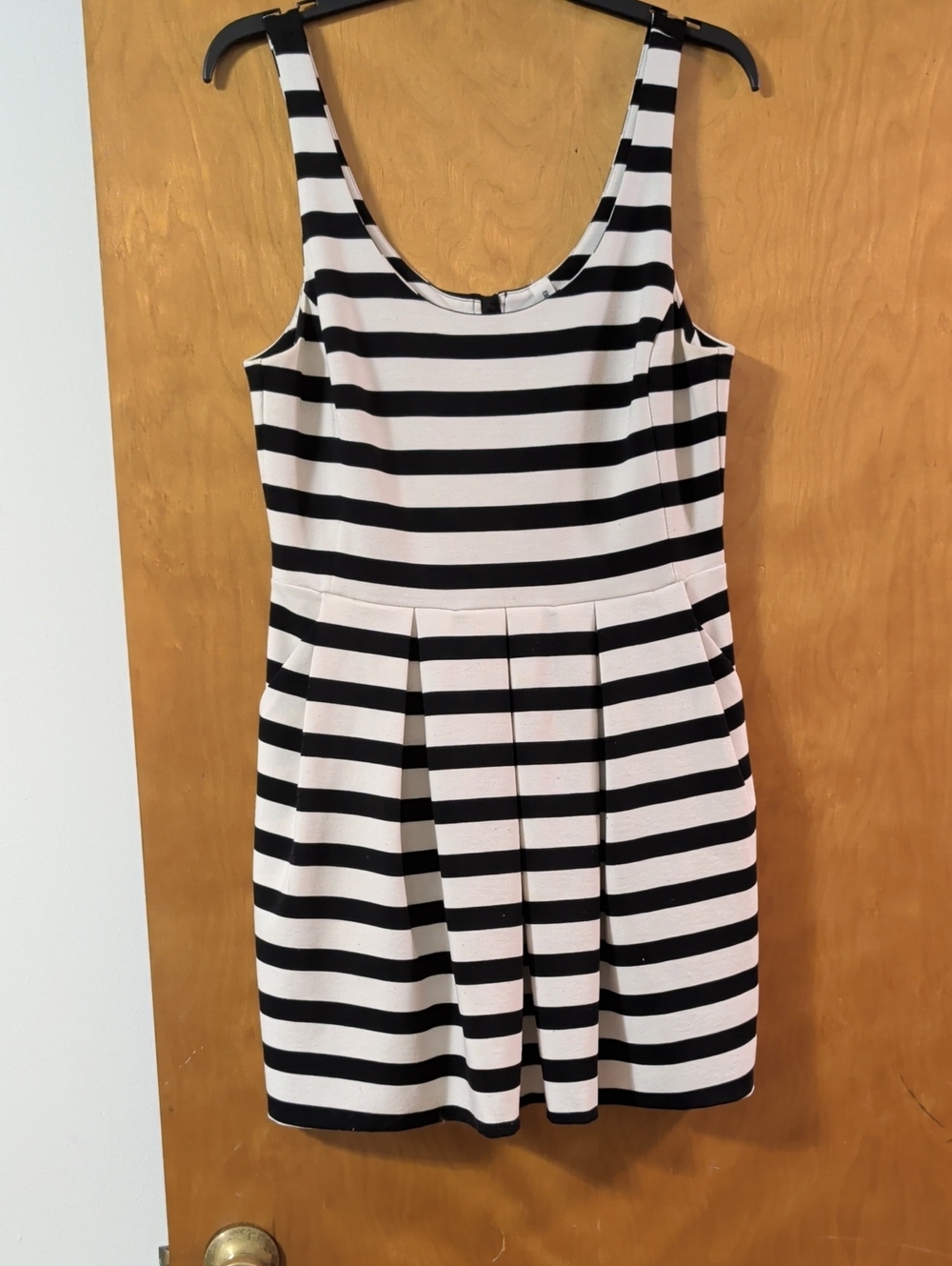 Bethany Mota Black and White Striped Tank Dress